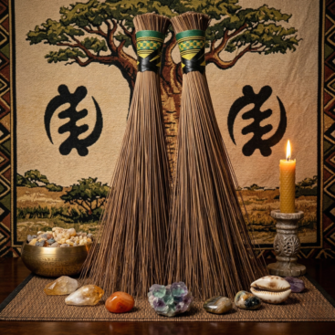 African Native Brooms (2-Pack) - Spiritual Cleansing & Protection - Traditional Ritual Origin