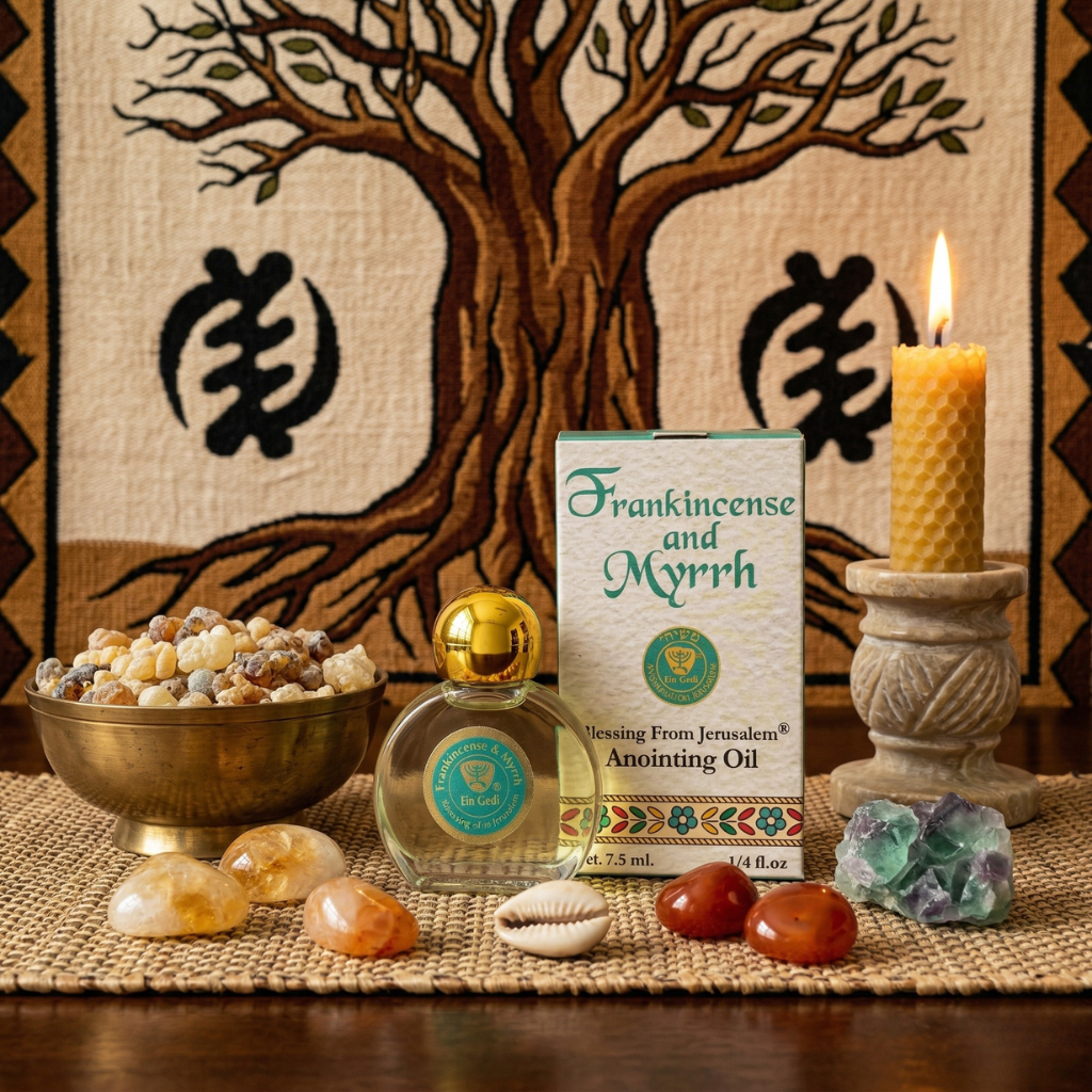 Frankincense & Myrrh Anointing Oil - Blessing & Devotion Vibe - Authentic Jerusalem Origin