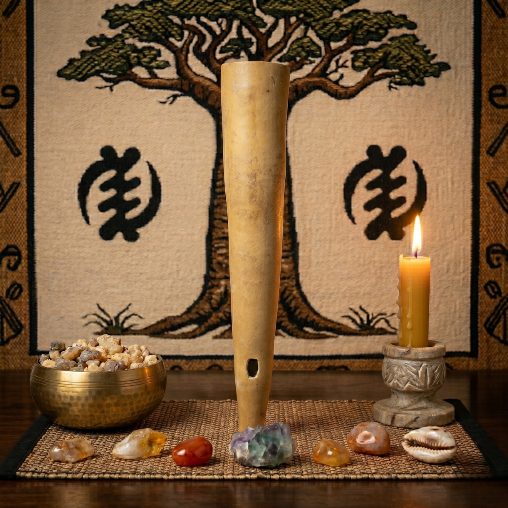 OPI Calabash Horn - Sacred Resonance & Ancestral Call - Traditional Nsukka Igbo Heritage